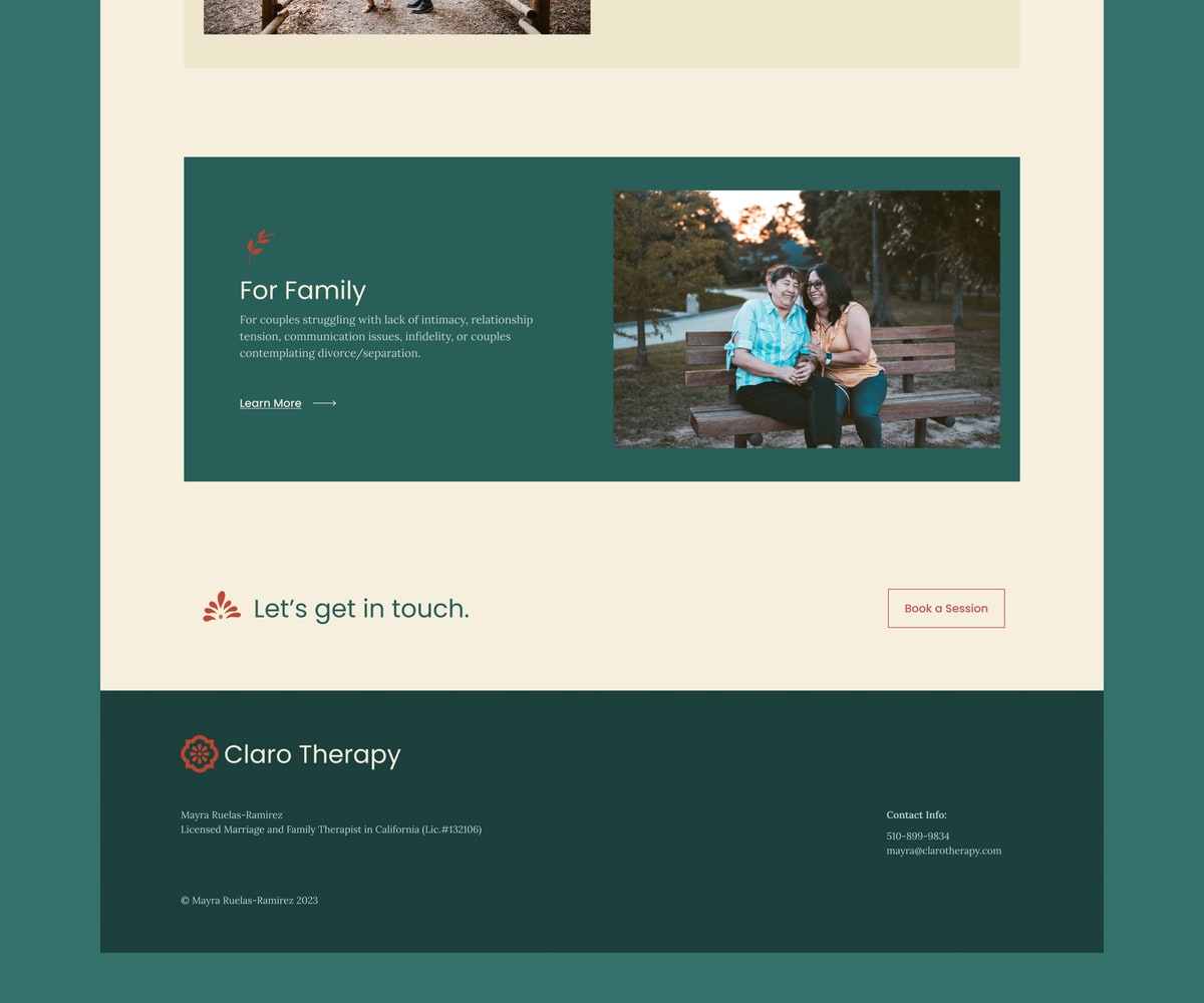 Claro Therapy section detail