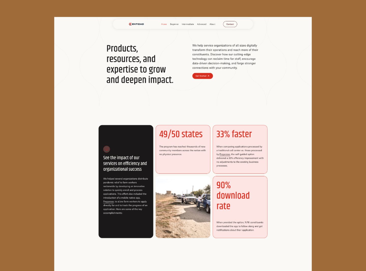 Entidad.io marketing website