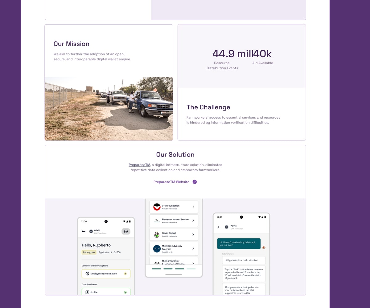 Farmworker Wallet OS section detail