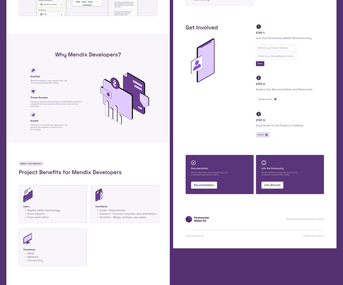 Farmworker Wallet OS section detail