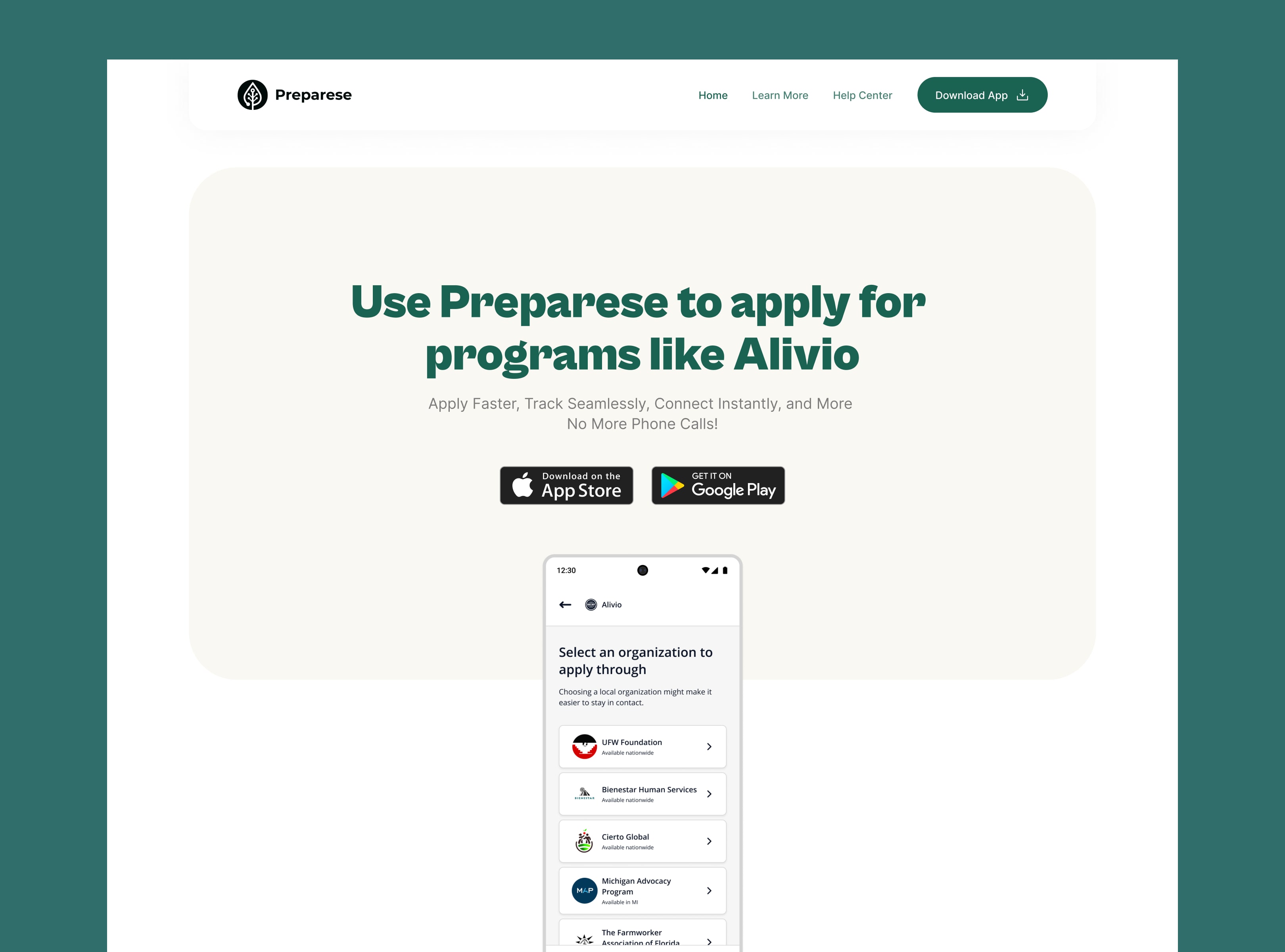 Preparese marketing website