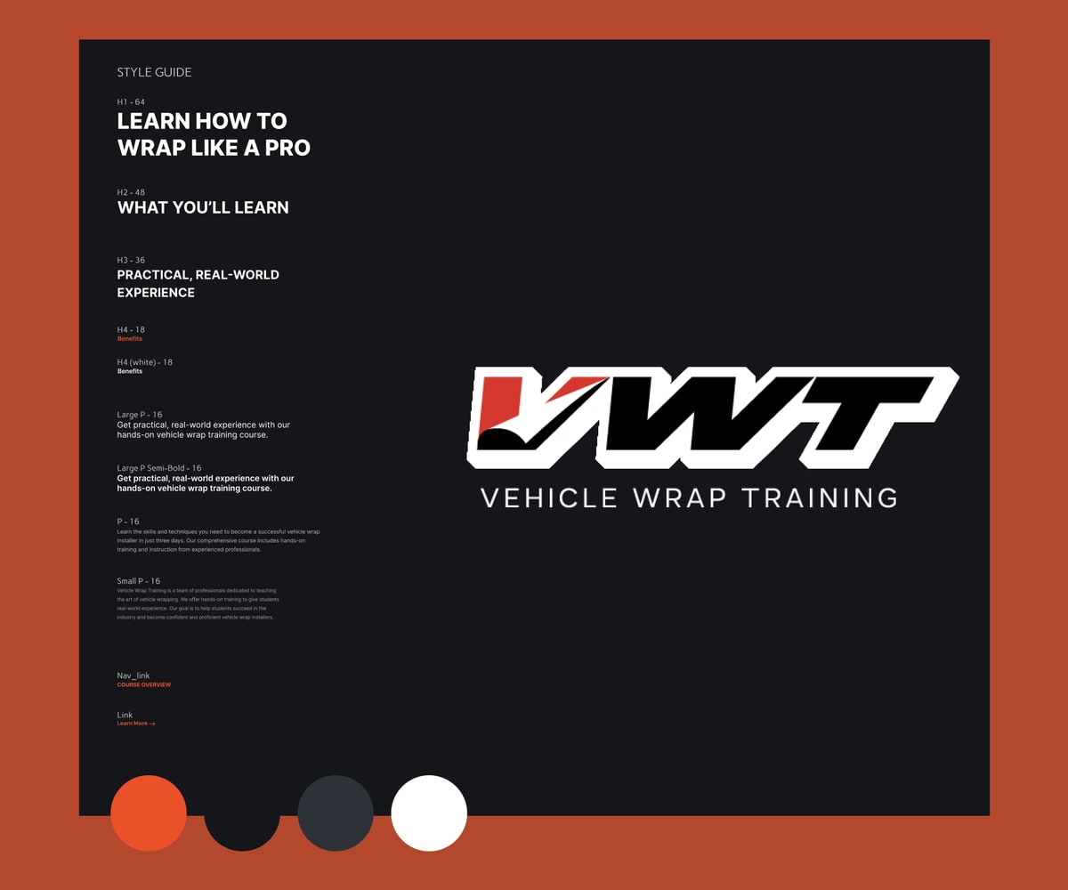 Vehicle Wrap Training section detail